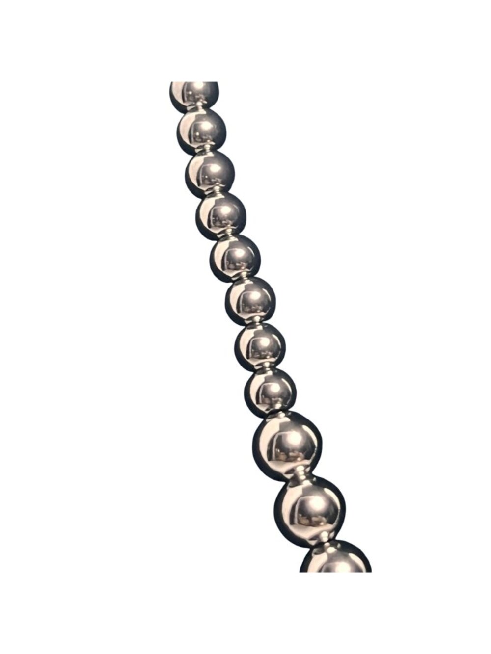 GM Stainless Steel And Clear Rhinestone Necklace (6323) - Picture 3 of 7